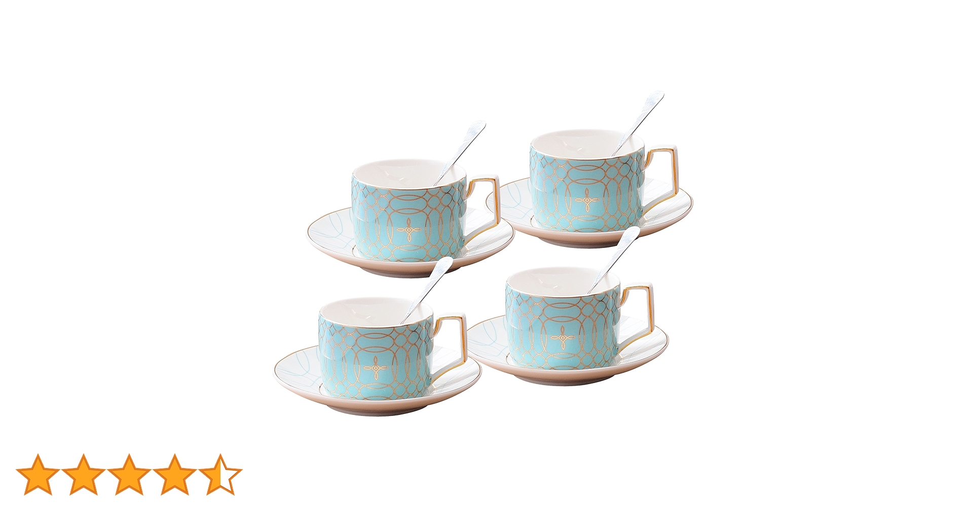 Amazon | Jusalpha 磁器ティーセット 4個セット モダンで